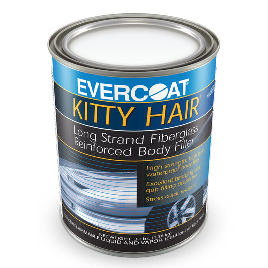 KITTY HAIR LONG STRAND FIBERGLASS REINFORCED BODY FILLER